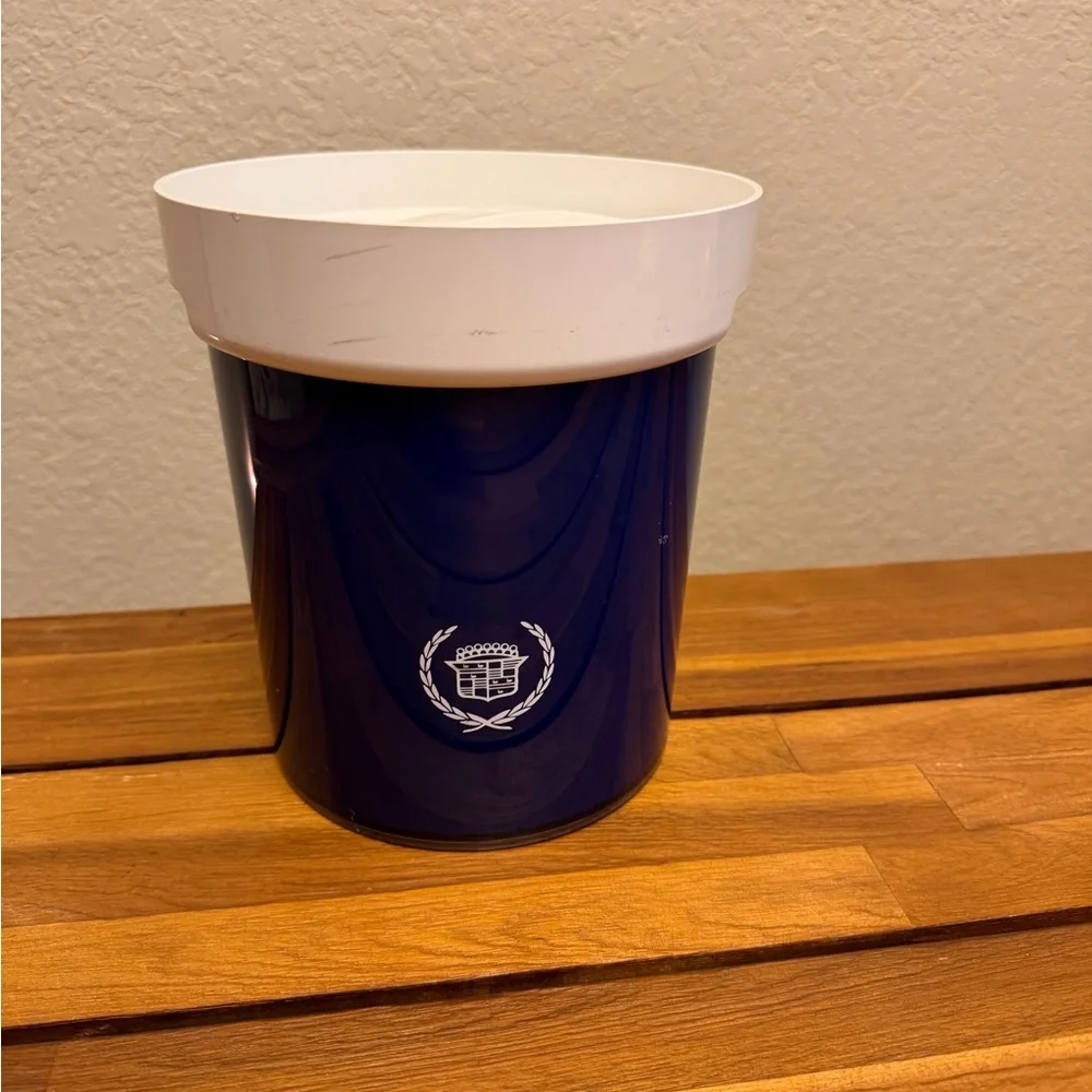 Vintage Cadillac Craftsmans League Ice Bucket Blue Thermo Serv USA Made